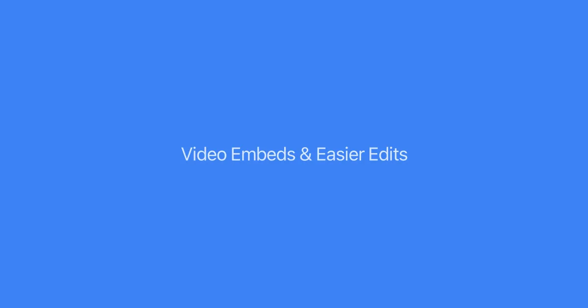 Screenshot of the new video embed feature in InvoGuide